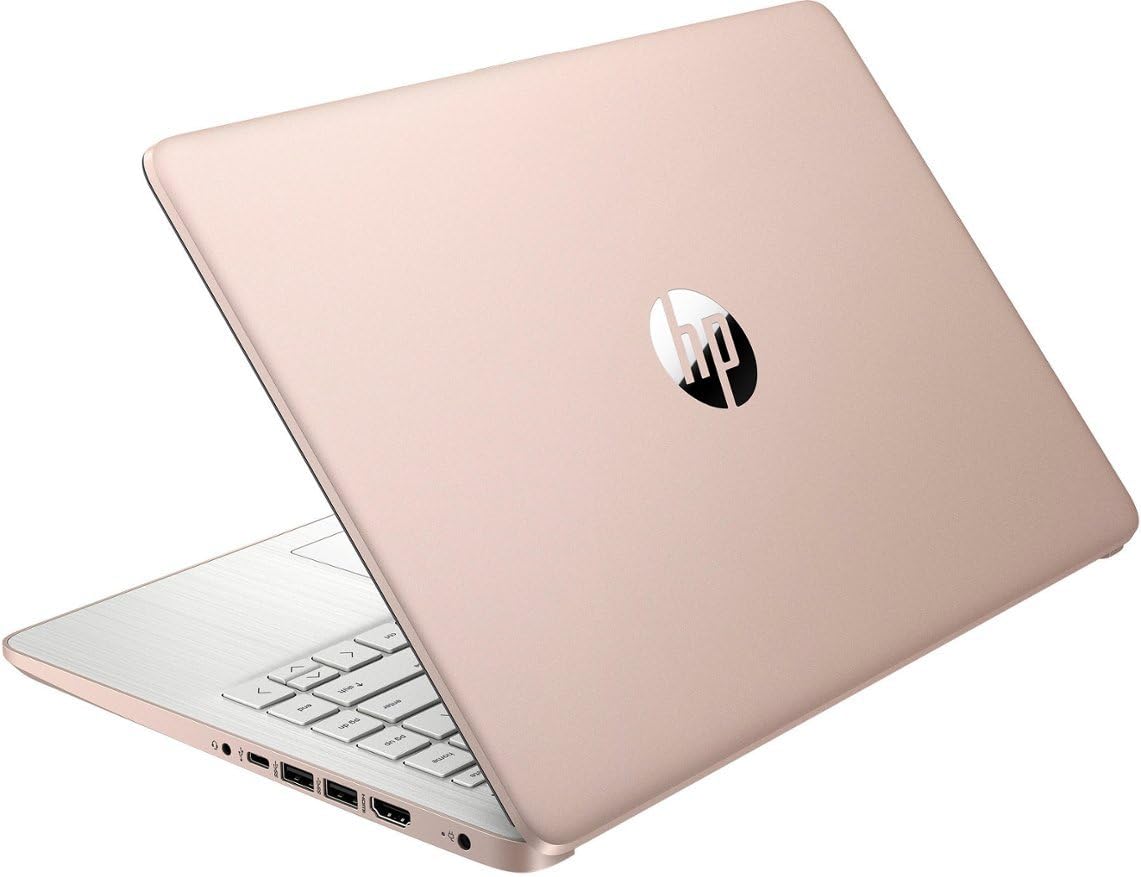 HP 14 Premium HD Portable Laptop Computer Students Business, Quad-Core Intel Celeron Processor, 16GB RAM, 384GB Storage(128GB eMMC+256GB SD Card), 1 Year Office 365, HDMI, Win 11 w/KW Accessories