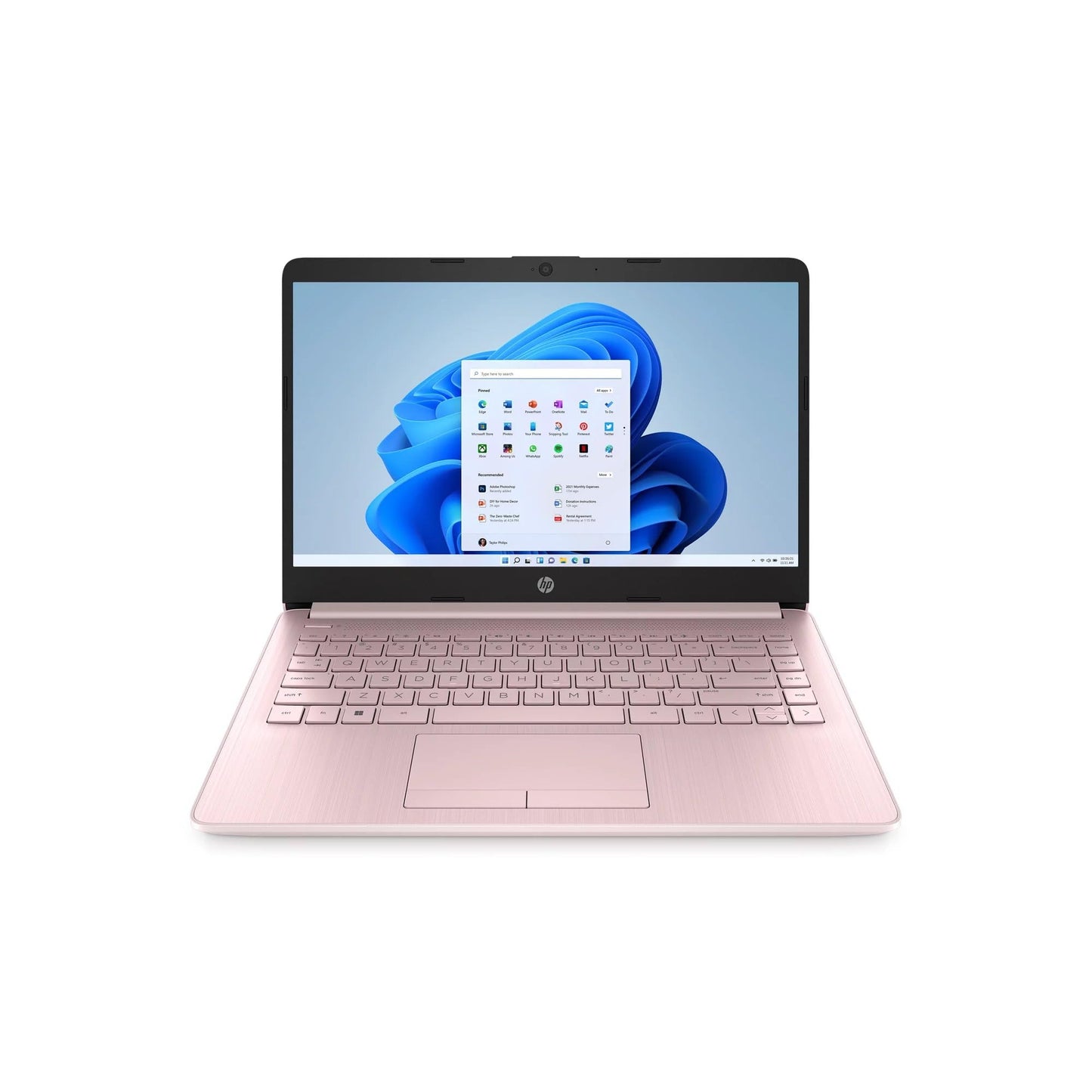 HP 14 Premium HD Portable Laptop Computer Students Business, Quad-Core Intel Celeron Processor, 16GB RAM, 384GB Storage(128GB eMMC+256GB SD Card), 1 Year Office 365, HDMI, Win 11 w/KW Accessories