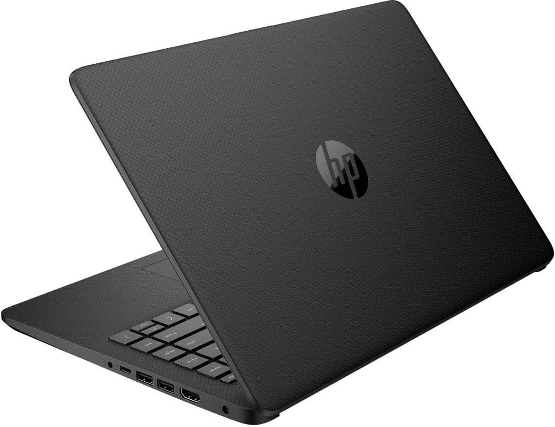 HP 14 Premium HD Portable Laptop Computer Students Business, Quad-Core Intel Celeron Processor, 16GB RAM, 384GB Storage(128GB eMMC+256GB SD Card), 1 Year Office 365, HDMI, Win 11 w/KW Accessories