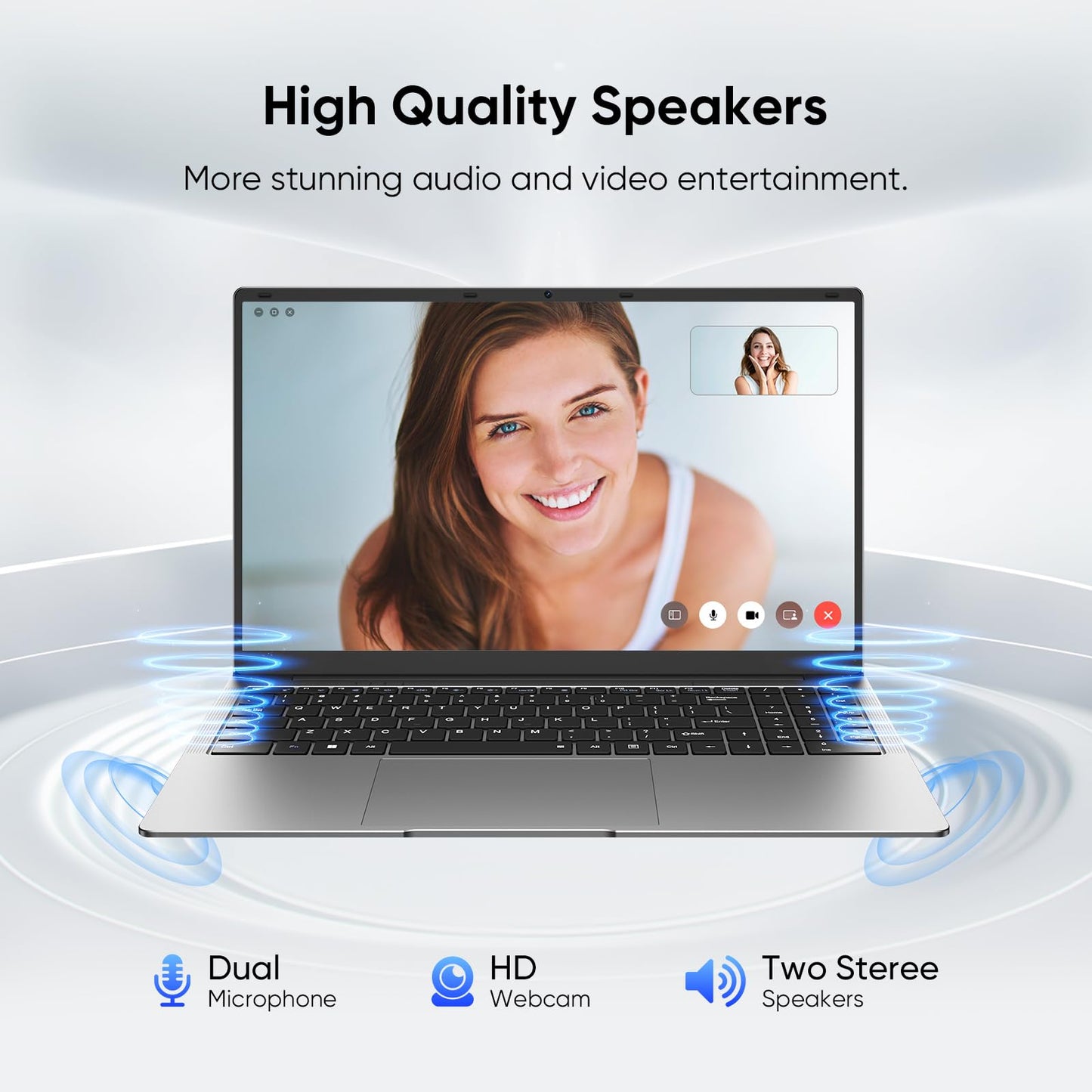 EYY 15.6 inch Windows 11 Pro Laptop,8GB RAM 256GB SSD,Intel Celeron N4000(up to 2.6GHz),100% sRGB Screen,FHD 1920 x 1080丨MS Office 2024丨Dual Band WiFi丨BT4丨2xUSB丨5000mAh Battery