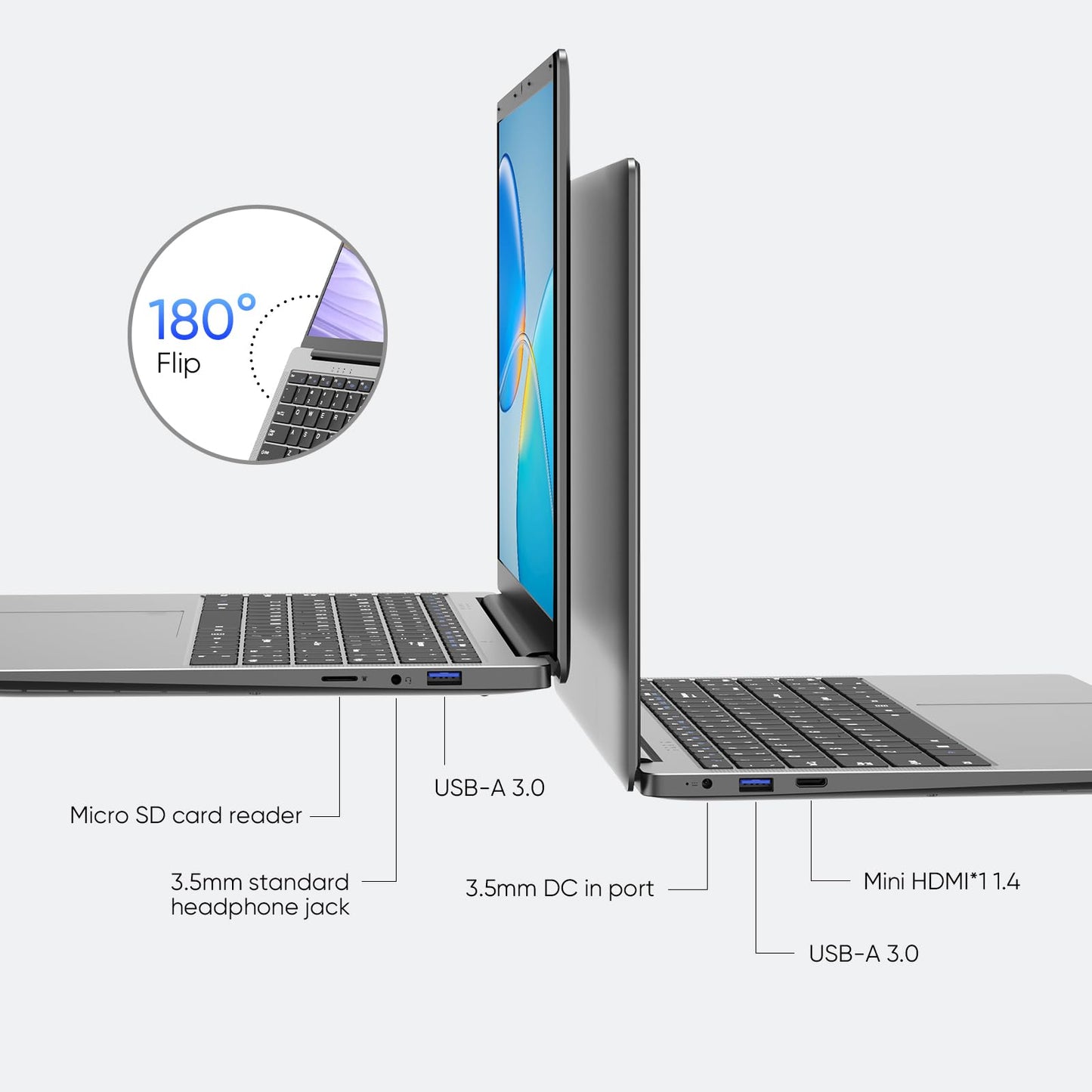 EYY 15.6 inch Windows 11 Pro Laptop，8GB RAM 256GB SSD,Intel Celeron N4000(up to 2.6GHz),100% sRGB Screen,FHD 1920 x 1080丨MS Office 2024丨Dual Band WiFi丨BT4丨2xUSB丨5000mAh Battery
