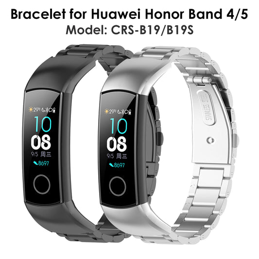 Metal Strap for Huawei Honor Band 5 / Honor Band 4 Wristband Steel Bracelet Accessories Stainless Watchband Woman Man New