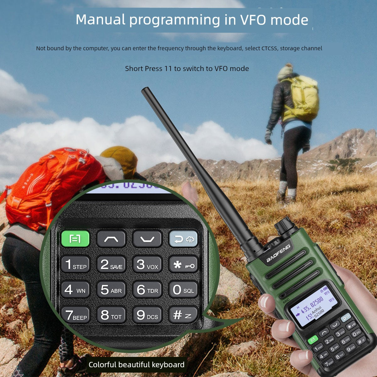 Baofeng Walkie-Talkie Pro FM Handheld Transceiver