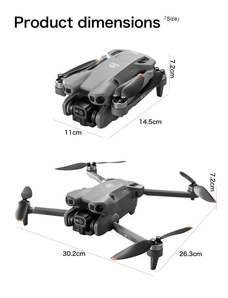 2026 8/6K FPV Dual Camera 3-Axis Gimbal 10KM GPS Obstacle Avoidance RC Quadcopter For Kids Gift New GT50 PRO Professional Drone