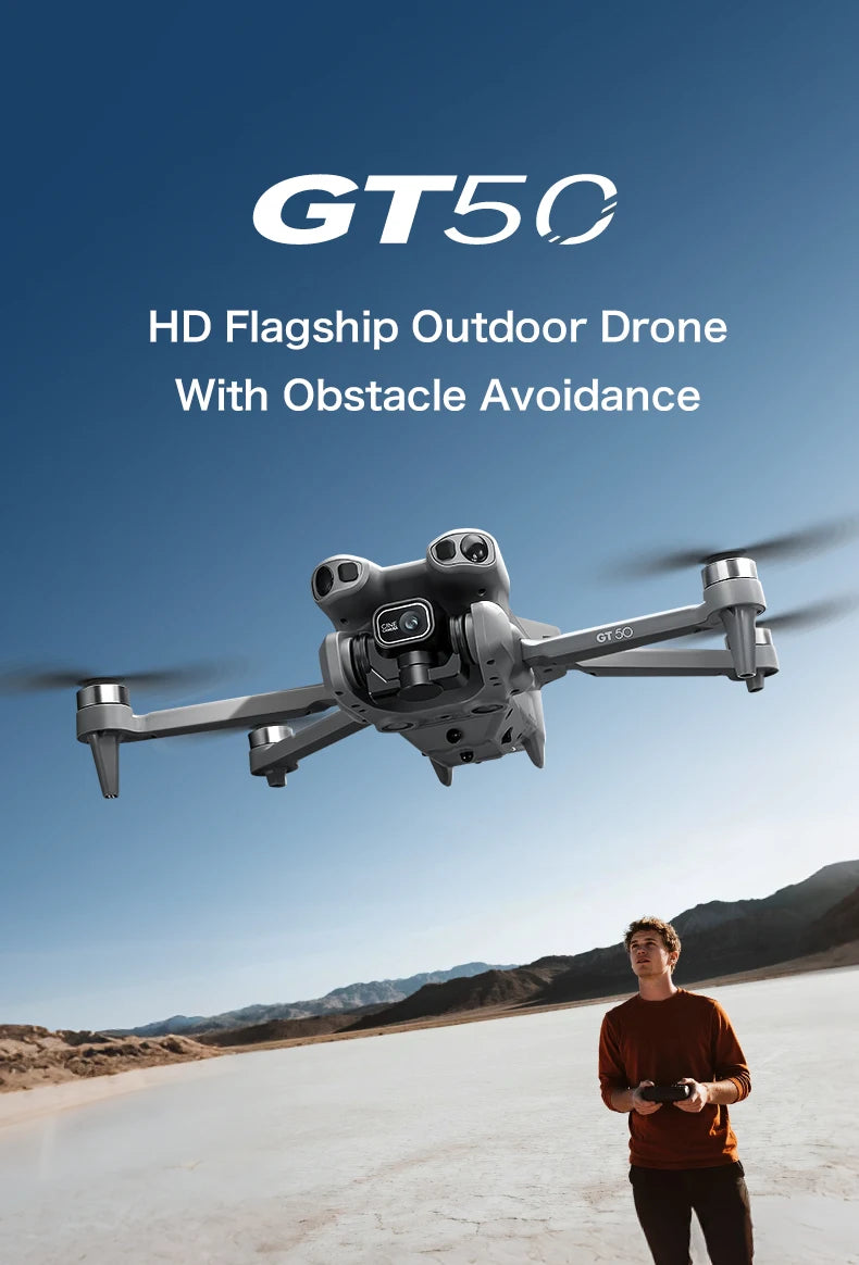 2026 8/6K FPV Dual Camera 3-Axis Gimbal 10KM GPS Obstacle Avoidance RC Quadcopter For Kids Gift New GT50 PRO Professional Drone