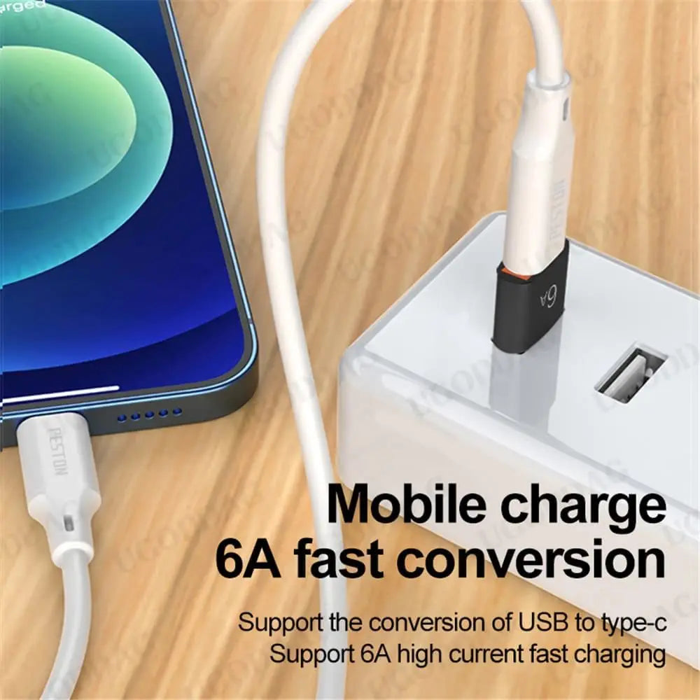 6A OTG Type C Female To USB A Male Adapter Converter Type-C Cable Adapter for iPhone MacBook Pro Samsung Oneplus Xiaomi