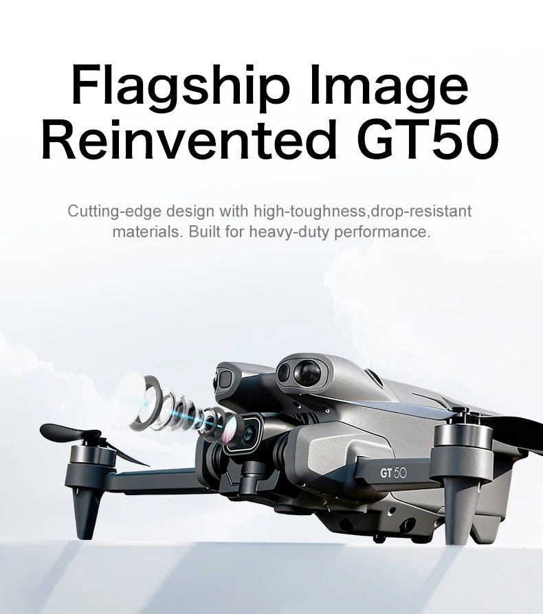 2026 8/6K FPV Dual Camera 3-Axis Gimbal 10KM GPS Obstacle Avoidance RC Quadcopter For Kids Gift New GT50 PRO Professional Drone