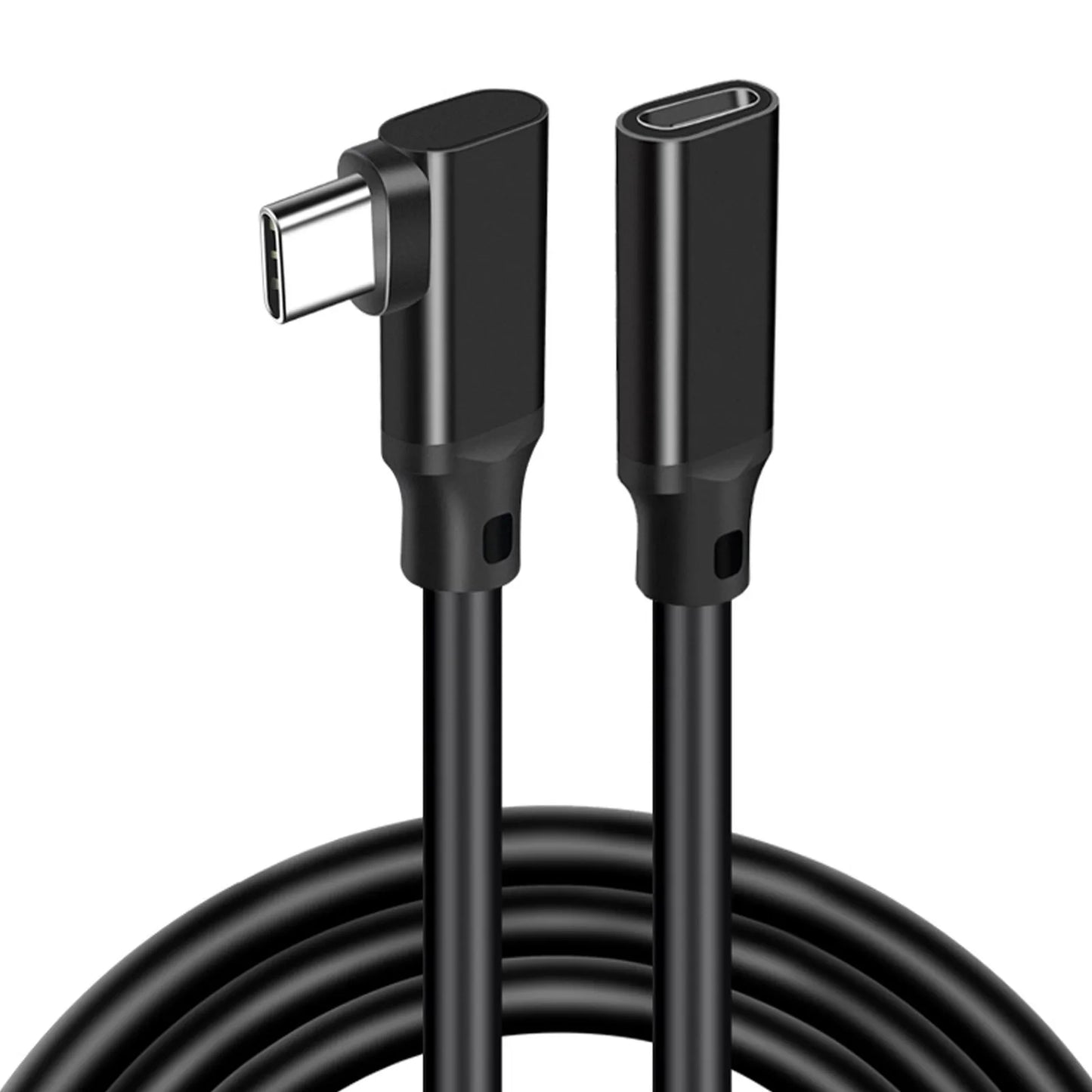 20Gbps USB C 3.2 Extension Cable 90 Degree USB 3.2 Gen2 Type-c Male to Female Extender Cable 4K@60Hz 100W Charging Data Transfer