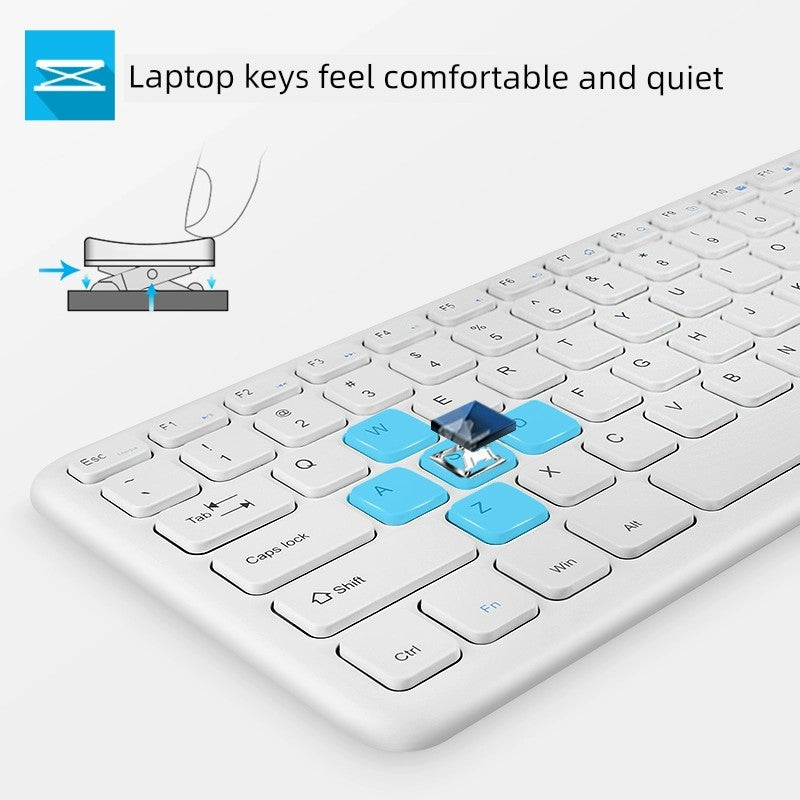 Bow Mini Wireless Keyboard and Mouse Set Laptop Desktop Computer For Home Office Game Feel Small Key Mouse