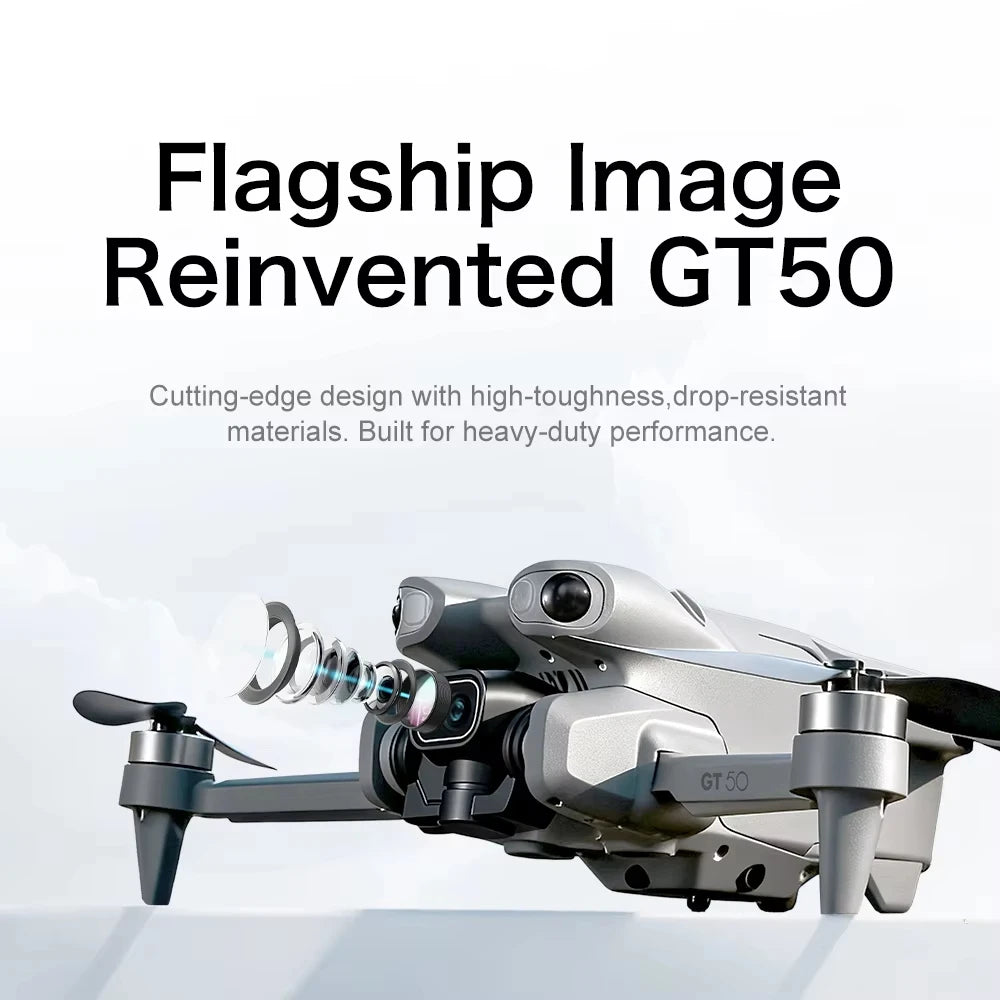 2026 8/6K FPV Dual Camera 3-Axis Gimbal 10KM GPS Obstacle Avoidance RC Quadcopter For Kids Gift New GT50 PRO Professional Drone