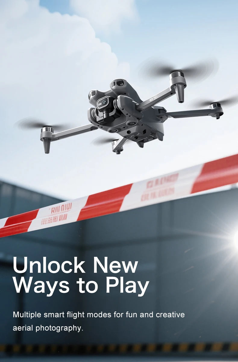 2026 8/6K FPV Dual Camera 3-Axis Gimbal 10KM GPS Obstacle Avoidance RC Quadcopter For Kids Gift New GT50 PRO Professional Drone