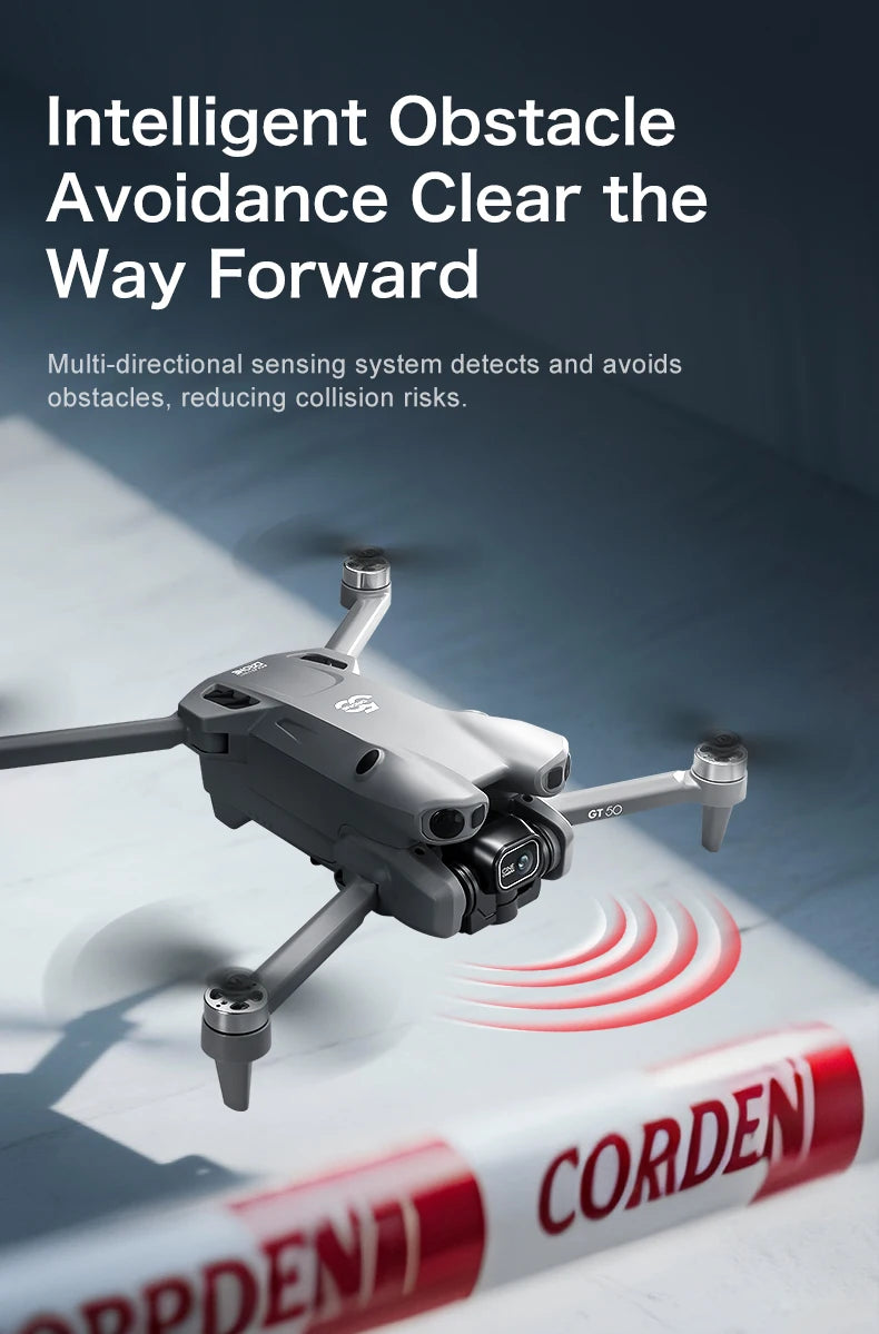 2026 8/6K FPV Dual Camera 3-Axis Gimbal 10KM GPS Obstacle Avoidance RC Quadcopter For Kids Gift New GT50 PRO Professional Drone