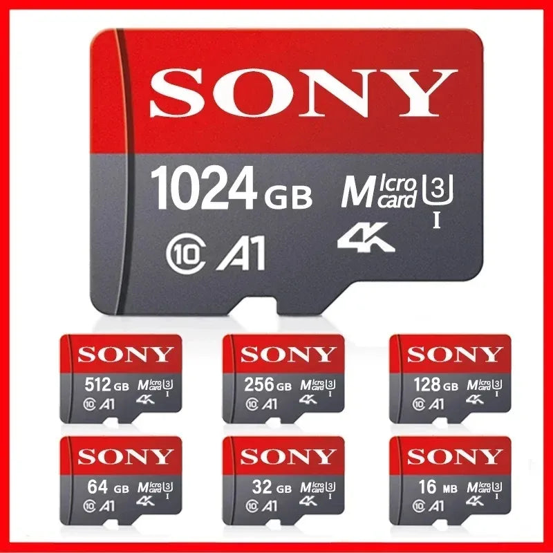 SONY 1TB Ultra Micro SD 512GB Micro SD Card SD/TF Flash Card Memory Card 32 64 128 gb micro sd For Camera sd card 512 sd card