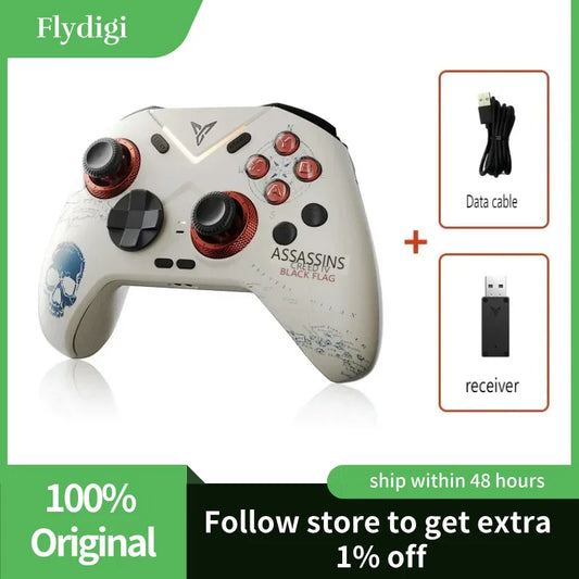 Flydigi Vader 4 Pro White Black Gamepad Athletic Elite Handle Wireless Gaming Controllers With Hall Rocker For Xbox Steam PC